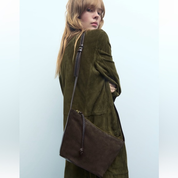 Zara Handbags - Zara split leather crossbody bag NWT